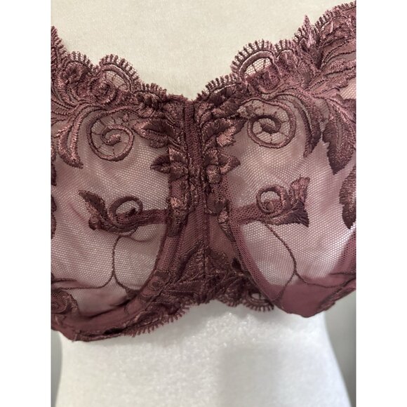 Soma Sensuous Lace Unlined Dusty Pink UnderWired Bra Sexy Comfort Size 38G - Picture 4 of 9
